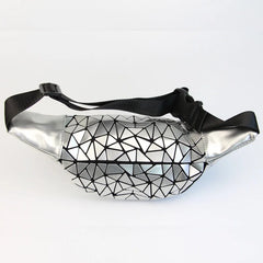 Luminous Belt Bag for Women, Geometry Waist Pack for Girls