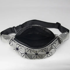 Luminous Belt Bag for Women, Geometry Waist Pack for Girls
