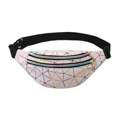 Silver Waist Bag Women Crossbody Fanny Pack