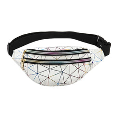 Silver Waist Bag Women Crossbody Fanny Pack