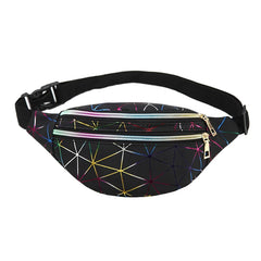 Silver Waist Bag Women Crossbody Fanny Pack
