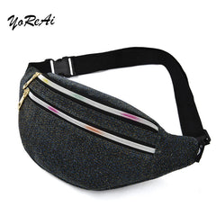 Holographic Fanny Pack Waist Bag Crossbody Chest Phone Pouch