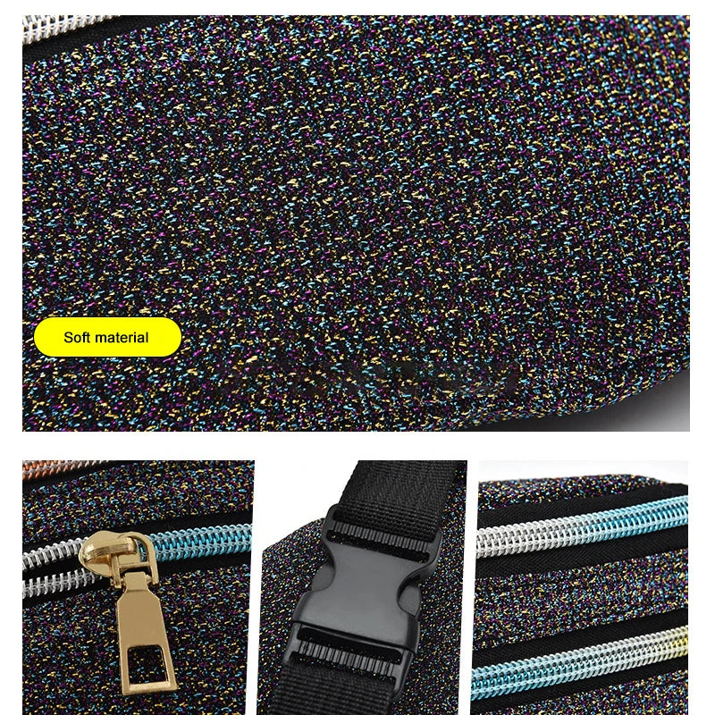 Holographic Fanny Pack Waist Bag Crossbody Chest Phone Pouch
