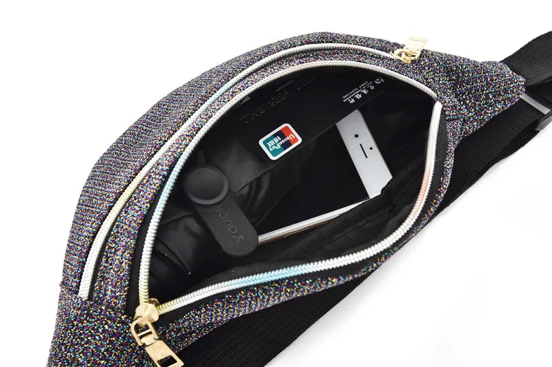 Holographic Fanny Pack Waist Bag Crossbody Chest Phone Pouch