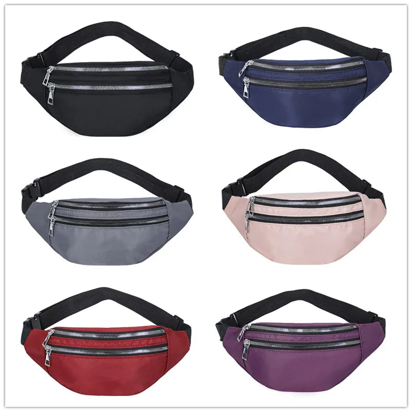 Nylon Waist Pack Bags for Women Fanny Packs Casual Chest Bag