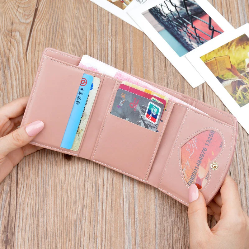 Women's Short Wallet Large Capacity Folding Soft Mini Wallet