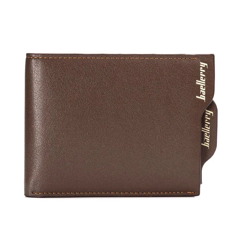 Men Leather Wallet Short Male Clutch Money Bag