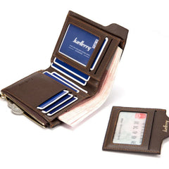 Men Leather Wallet Short Male Clutch Money Bag