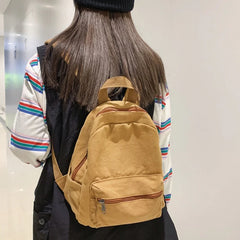Canvas Backpack Vintage Ins Students Rucksack Small Backpack