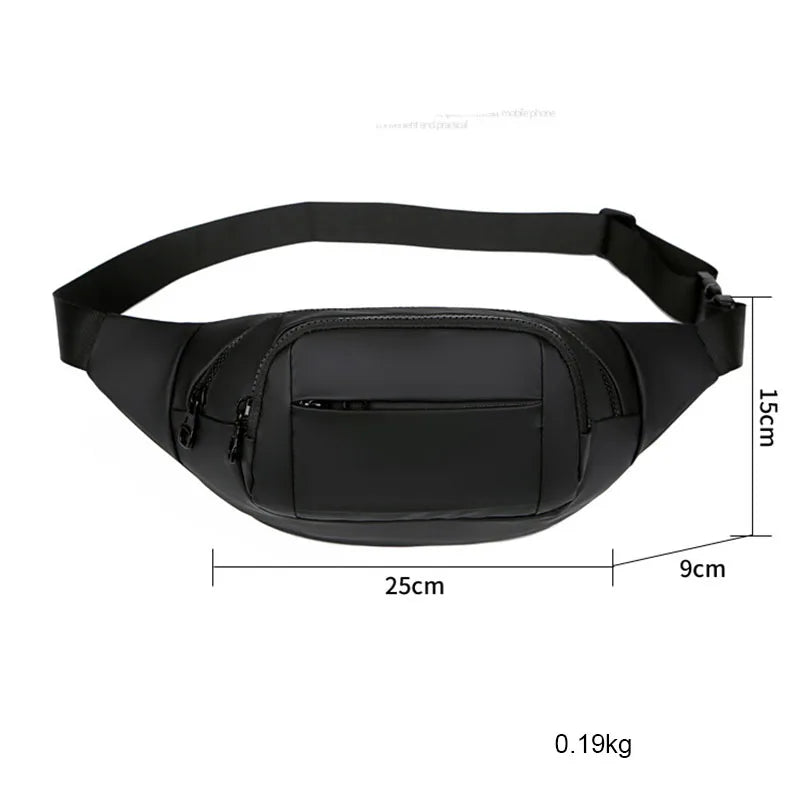 Waterproof Waist Bag Men Chest Pack Crossbody Travel Fanny Pack