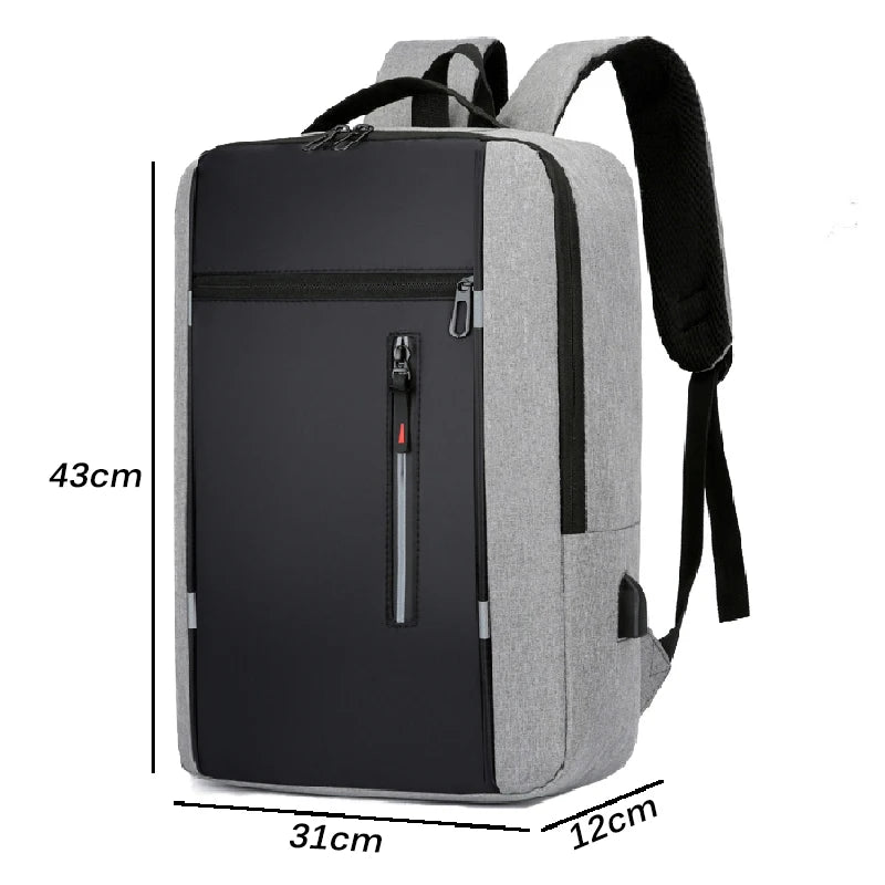 Waterproof USB Business Backpack Men Laptop