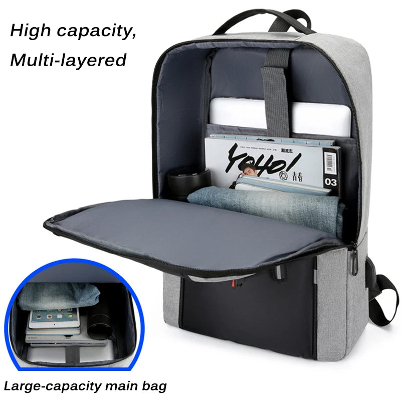 Waterproof USB Business Backpack Men Laptop