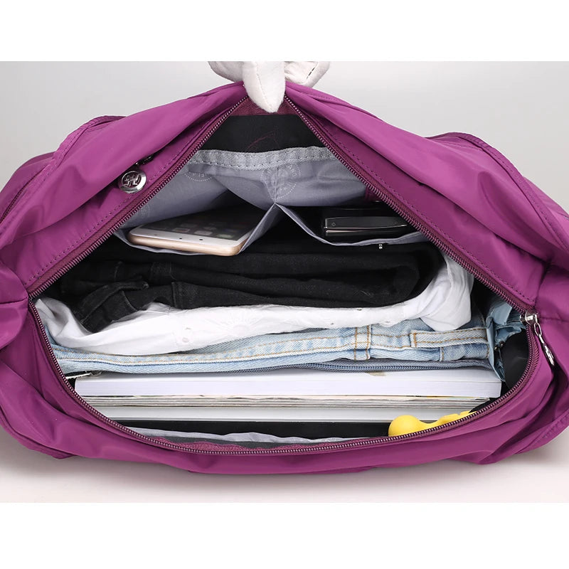 Waterproof Nylon Women Shoulder Bag Tote Handbags Big Capacity Mommy Pack