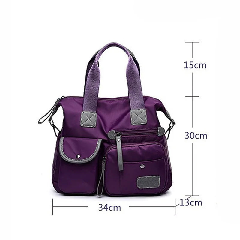 Waterproof Nylon Handbags Women Bags High Ladies Shoulder Bags