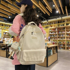Waterproof Nylon Women Backpack Female Travel Bag Schoolbag for Teenage