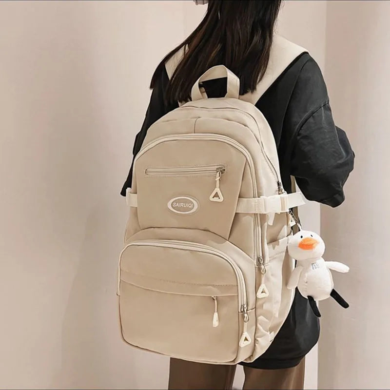 Waterproof Nylon Women Backpack Travel Bag Female