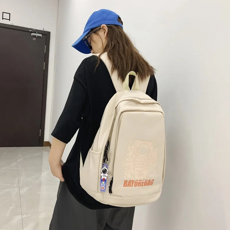 Waterproof Nylon Women Backpack With Travel Bag