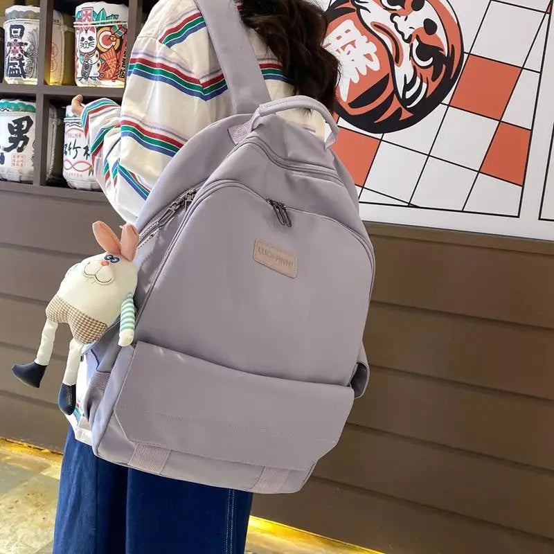 Waterproof Nylon Women Backpack Female Travel Bag Schoolbag for Teenage