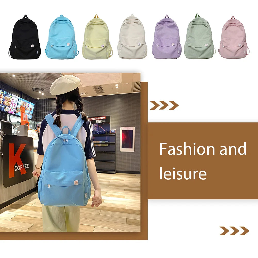 Waterproof Nylon Women Backpack Female Travel Bag
