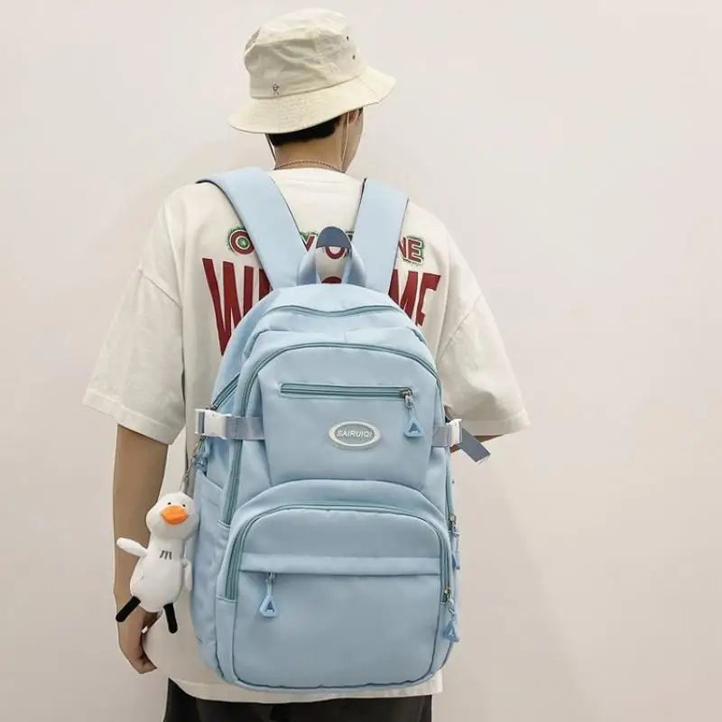 Waterproof Nylon Women Backpack Travel Bag Female