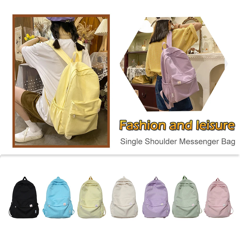 Waterproof Nylon Women Backpack Female Travel Bag