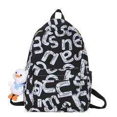 Waterproof Nylon Women Backpack Large Capacity Bookbag