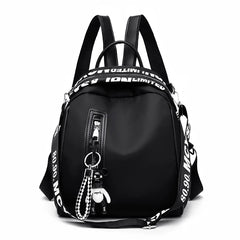 Waterproof Nylon Women Backpack Zipper School Bags For Teenagers Girls