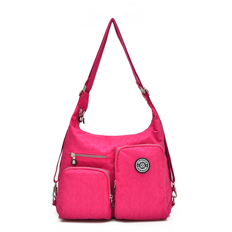 Waterproof Nylon Women Messenger Bag Double Shoulder Bag Handbags