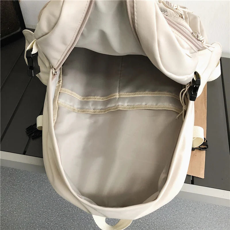 Waterproof Nylon Women's Backpack with Mesh Pocket