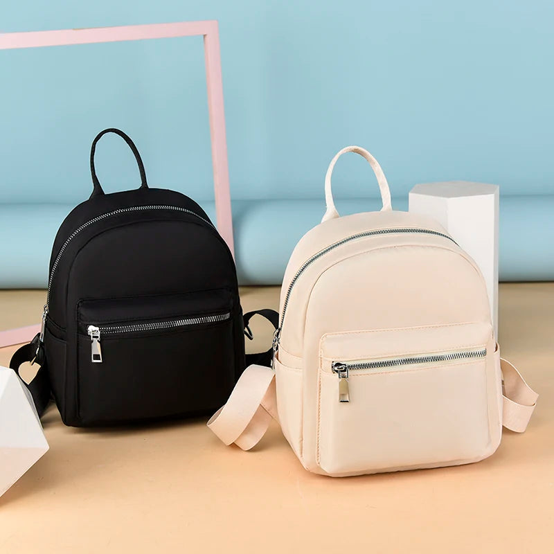 Waterproof Oxford Backpack For Women School Bags Female Solid Travel Small Bag