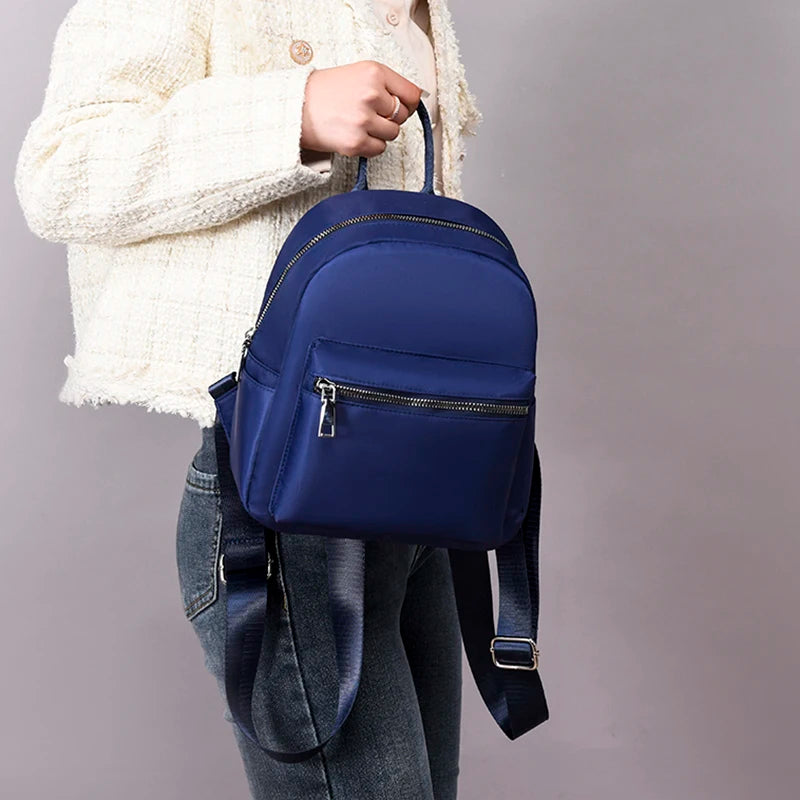 Waterproof Oxford Backpack For Women School Bags Female Solid Travel Small Bag