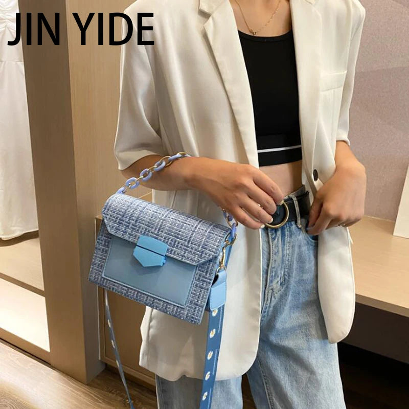Wide Strap Shoulder Bags Lady Handbags Purses