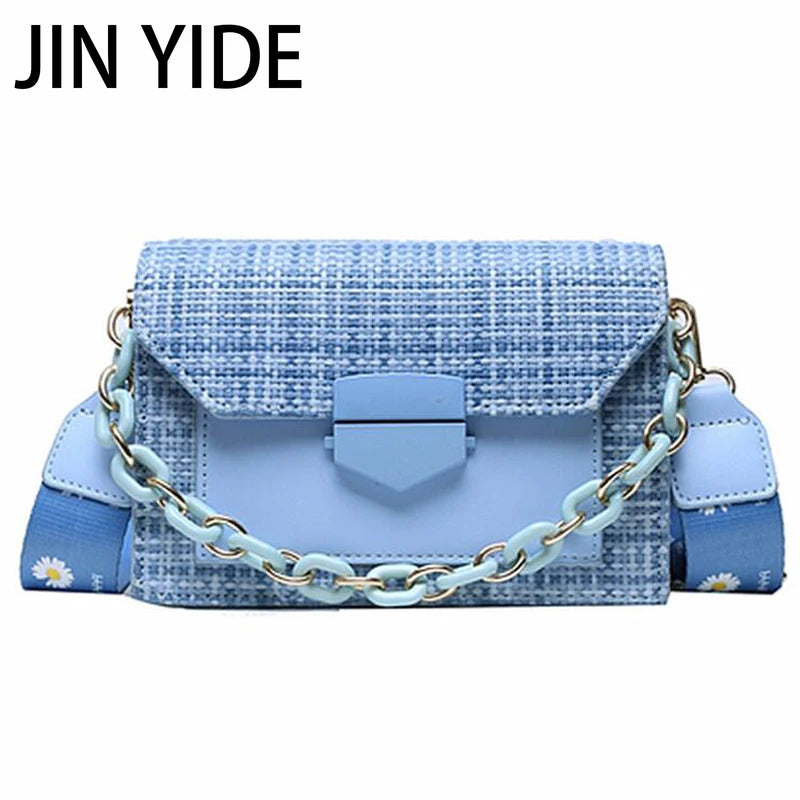 Wide Strap Shoulder Bags Lady Handbags Purses