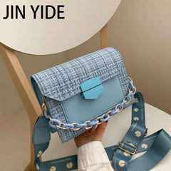 Wide Strap Shoulder Bags Lady Handbags Purses