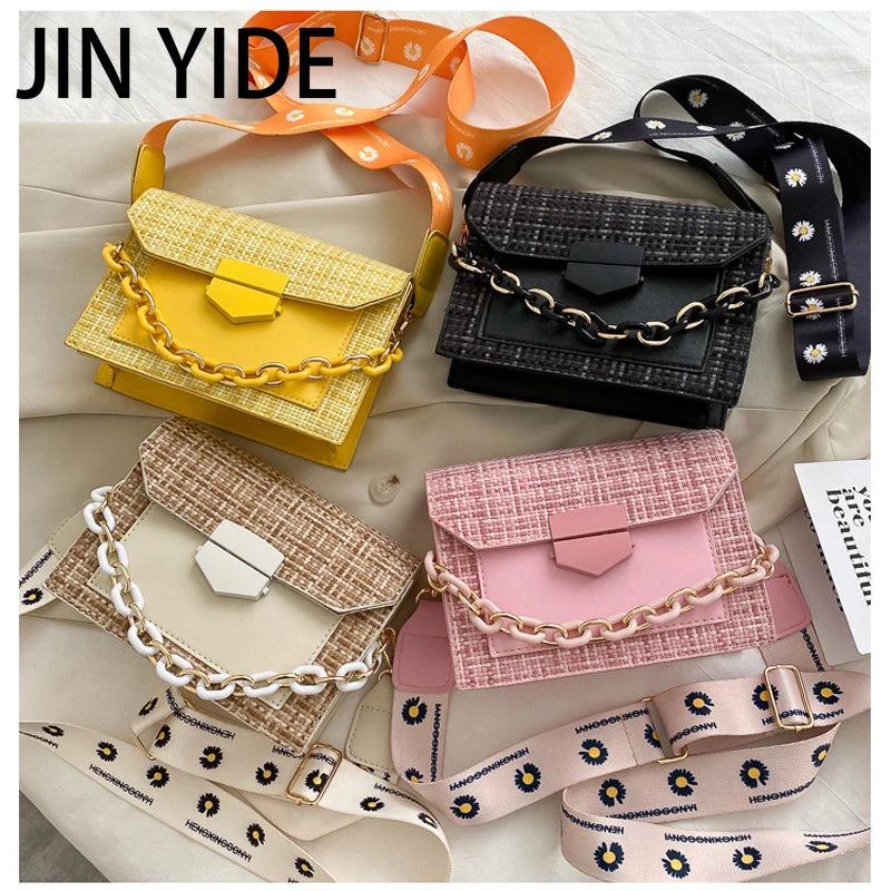 Wide Strap Shoulder Bags Lady Handbags Purses