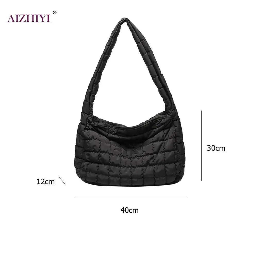 Winter Big Shoulder Bag Space Cotton Handbag Woman Casual Tote Down Diagonal