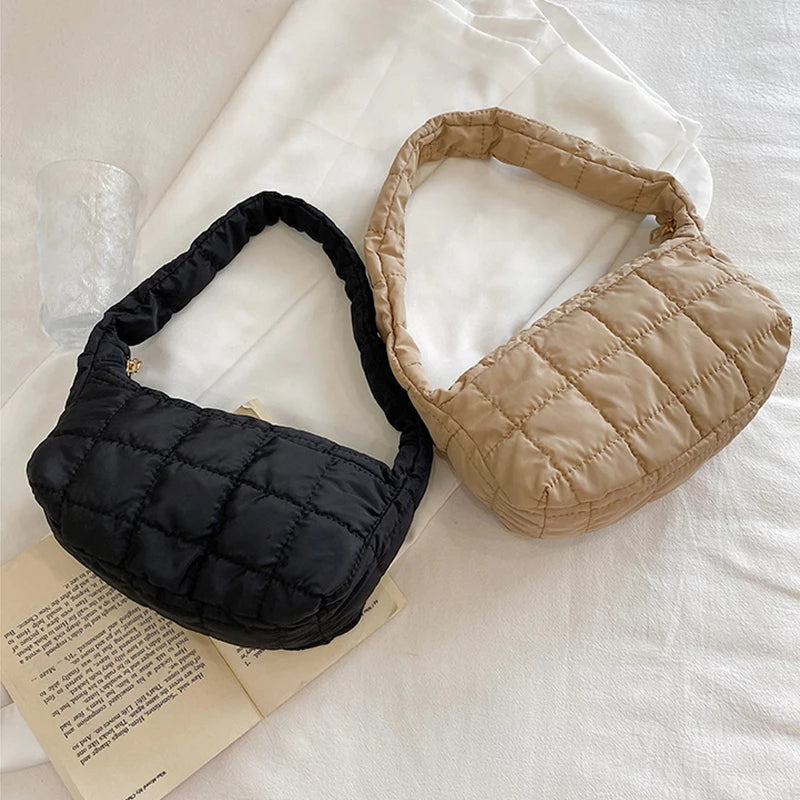 Winter Cotton Clutch Handbag Women Casual Tote