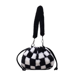 Winter Faux Fur Shoulder Bag Soft Plush Handbag