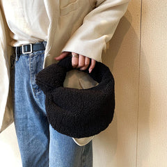 Winter Plush Handbag Purses Women Bag High Cloud Bags Sense of Ladies Dinner Bag