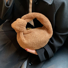 Winter Plush Handbag Purses Women Bag High Cloud Bags Sense of Ladies Dinner Bag