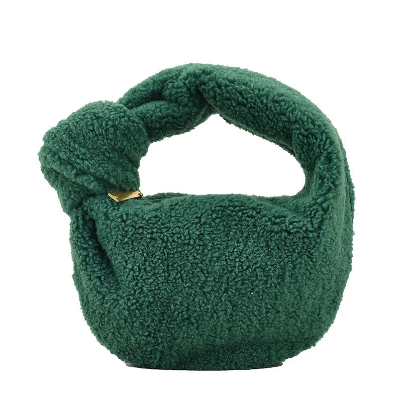 Winter Plush Handbag Purses Women Bag High Cloud Bags Sense of Ladies Dinner Bag