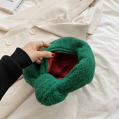 Winter Plush Handbag Purses Women Bag High Cloud Bags Sense of Ladies Dinner Bag