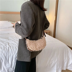 Winter Plush Handbags And Purses Crossbody Bags For Women
