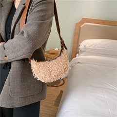 Winter Plush Handbags And Purses Crossbody Bags For Women
