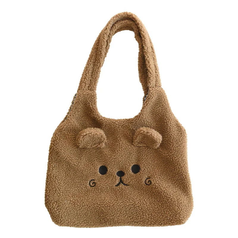 Winter Plush Lamb Hair Tote Bag