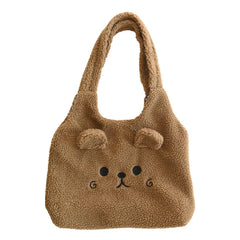 Winter Plush Tote Bag Women Lamb Hair Shoulder Bag