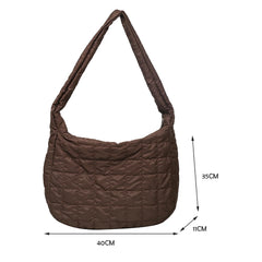 Winter Space Cotton Bag Plaid Pattern Handbag Female Tote Bags