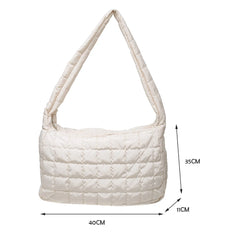 Winter Space Cotton Bag Plaid Pattern Handbag Female Tote Bags