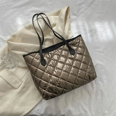 Winter Space Shoulder Bag Nylon Cotton Casual Tote Bags For Women