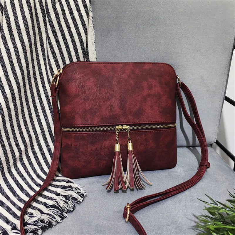 Tassel Shoulder Bag Crossbody Bag Female Wild Crossbody Bag Ladies Cellphone Bag
